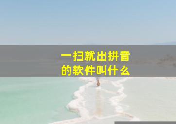 一扫就出拼音的软件叫什么