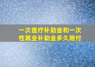 一次医疗补助金和一次性就业补助金多久赔付