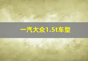 一汽大众1.5t车型