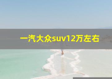 一汽大众suv12万左右