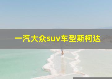 一汽大众suv车型斯柯达