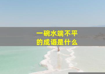 一碗水端不平的成语是什么