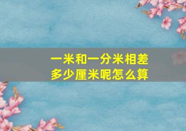 一米和一分米相差多少厘米呢怎么算