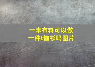 一米布料可以做一件t恤衫吗图片