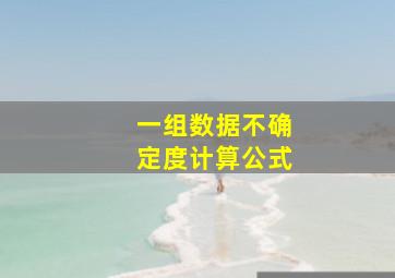 一组数据不确定度计算公式