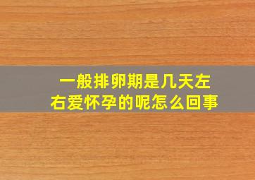 一般排卵期是几天左右爱怀孕的呢怎么回事