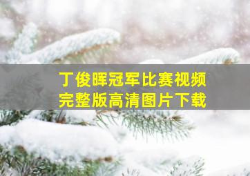 丁俊晖冠军比赛视频完整版高清图片下载