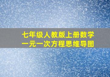 七年级人教版上册数学一元一次方程思维导图