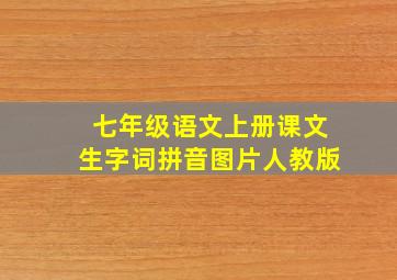 七年级语文上册课文生字词拼音图片人教版