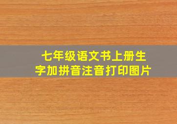 七年级语文书上册生字加拼音注音打印图片