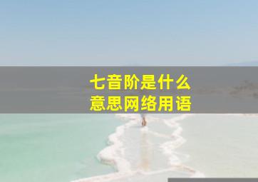 七音阶是什么意思网络用语