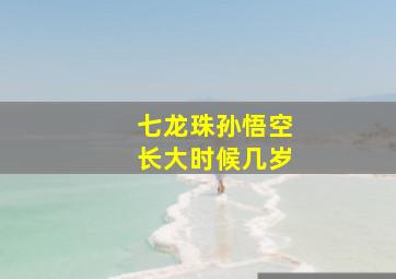 七龙珠孙悟空长大时候几岁