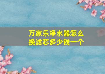 万家乐净水器怎么换滤芯多少钱一个