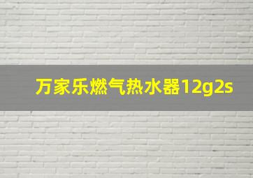 万家乐燃气热水器12g2s