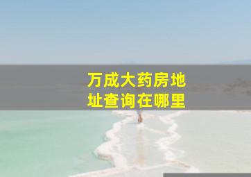 万成大药房地址查询在哪里