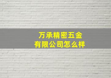 万承精密五金有限公司怎么样