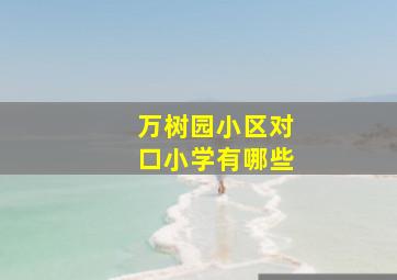 万树园小区对口小学有哪些