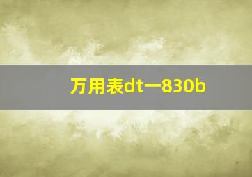 万用表dt一830b