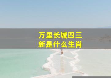 万里长城四三新是什么生肖