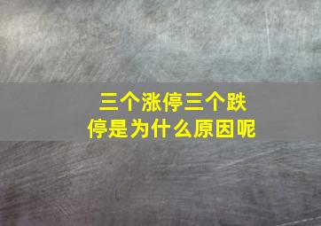 三个涨停三个跌停是为什么原因呢