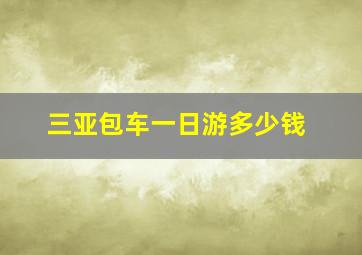 三亚包车一日游多少钱