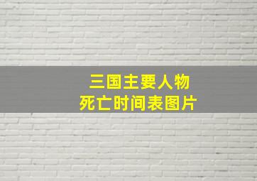 三国主要人物死亡时间表图片