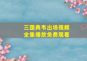 三国典韦出场视频全集播放免费观看