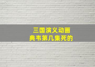 三国演义动画典韦第几集死的