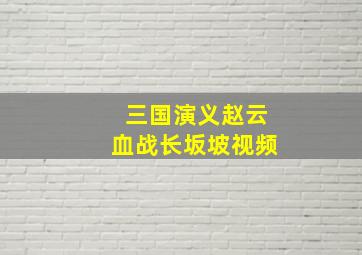 三国演义赵云血战长坂坡视频