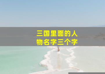 三国里面的人物名字三个字