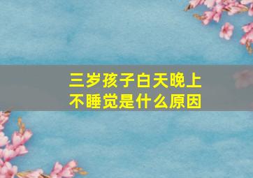 三岁孩子白天晚上不睡觉是什么原因