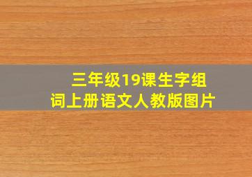 三年级19课生字组词上册语文人教版图片