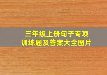 三年级上册句子专项训练题及答案大全图片