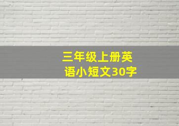 三年级上册英语小短文30字