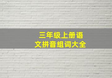 三年级上册语文拼音组词大全