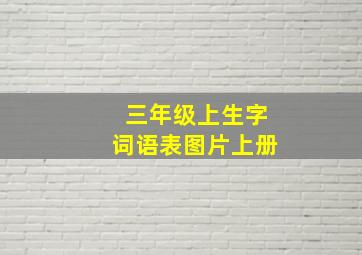 三年级上生字词语表图片上册