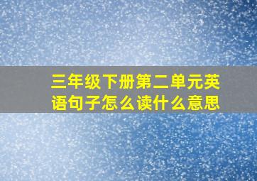 三年级下册第二单元英语句子怎么读什么意思