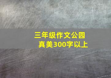 三年级作文公园真美300字以上