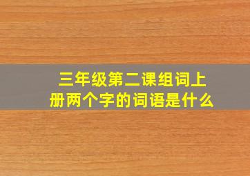 三年级第二课组词上册两个字的词语是什么