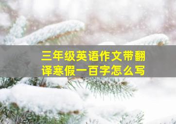 三年级英语作文带翻译寒假一百字怎么写