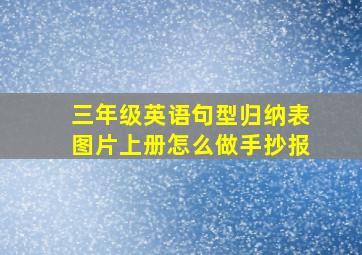 三年级英语句型归纳表图片上册怎么做手抄报