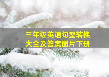 三年级英语句型转换大全及答案图片下册