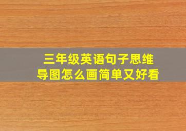 三年级英语句子思维导图怎么画简单又好看