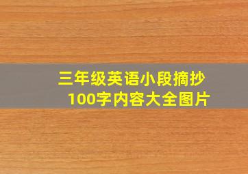 三年级英语小段摘抄100字内容大全图片