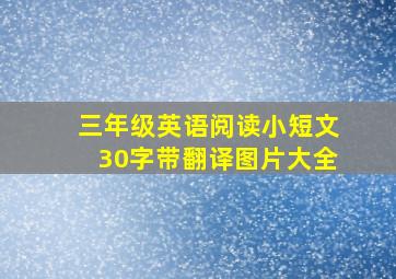 三年级英语阅读小短文30字带翻译图片大全