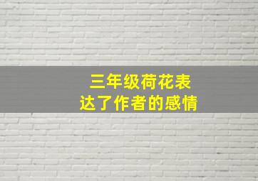 三年级荷花表达了作者的感情