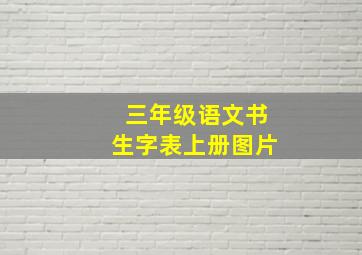 三年级语文书生字表上册图片