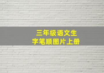 三年级语文生字笔顺图片上册