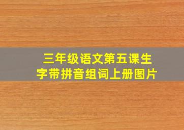 三年级语文第五课生字带拼音组词上册图片