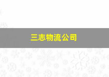 三志物流公司